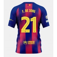 Barcelona Frenkie de Jong #21 Hjemmebanetrøje 2025-26 Kortærmet